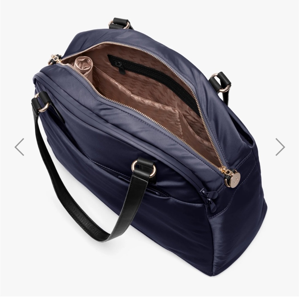 Lo&Sons OG Weekender Bag in Navy / Camel / Gold - Picture 10 of 14
